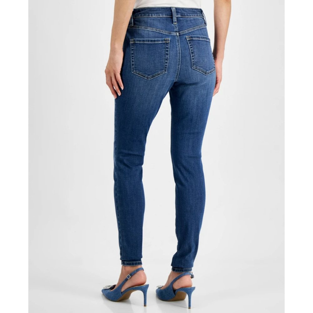 INC International Concepts Women's Size 10 Blue Curvy Mid Rise Skinny Jeans NWT - Picture 3 of 6